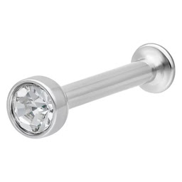 Bijou piercing Acier Strass - Lèvre