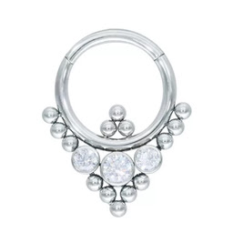 Bijou piercing Triangle orient - Septum