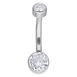 Bijou piercing Banane Acier - Nombril