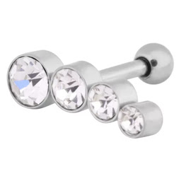 Bijou piercing 4x Crystal G - Cartilage