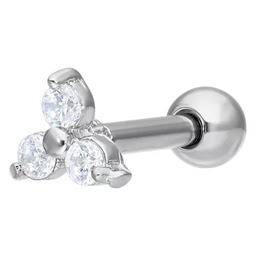 Bijou piercing Trinity acier - Cartilage