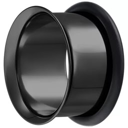 Bijou piercing Tunnel Acier noir - Lobes